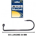 Carlig Mustad Heavy Wire negru nickel pentru jig 6/0 100 buc/set